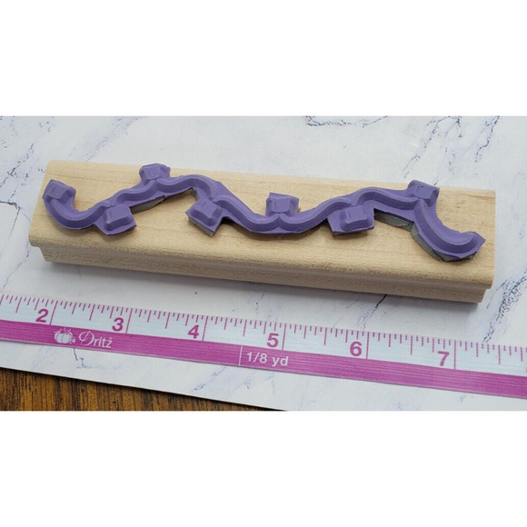 Stampin Up String of Lights Border Wood Mounted Rubber Stamp - Picture 6 of 7